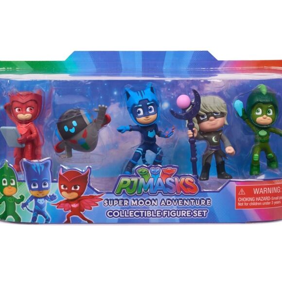 PJ Masks Super Moon Collectible 5 piece set- preowned - Picture 4 of 4